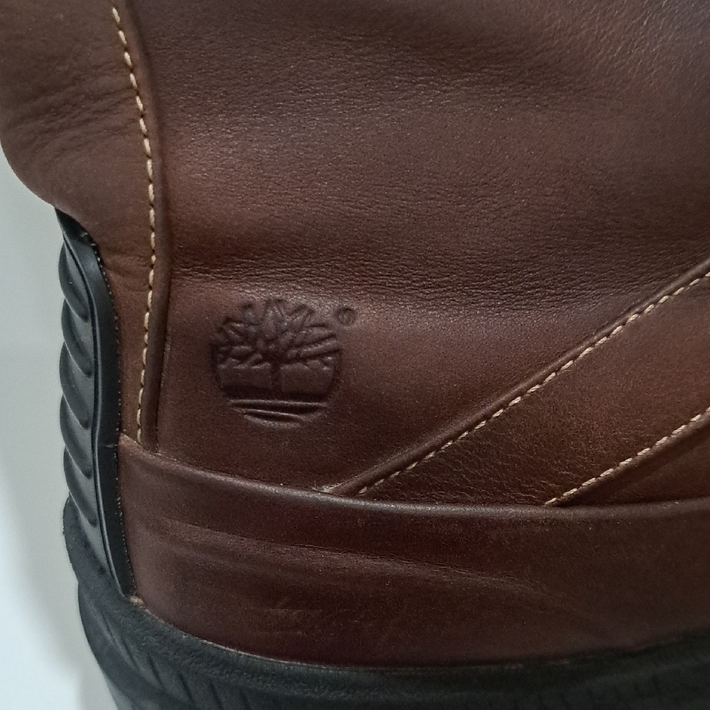 Timberland Brown Winter Boots with Tan FleeceCuff - Picture 3 of 7